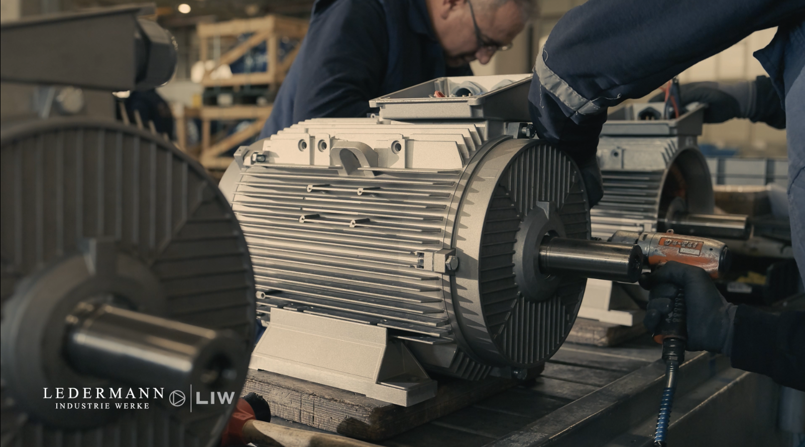 Industrial induction motor assembly